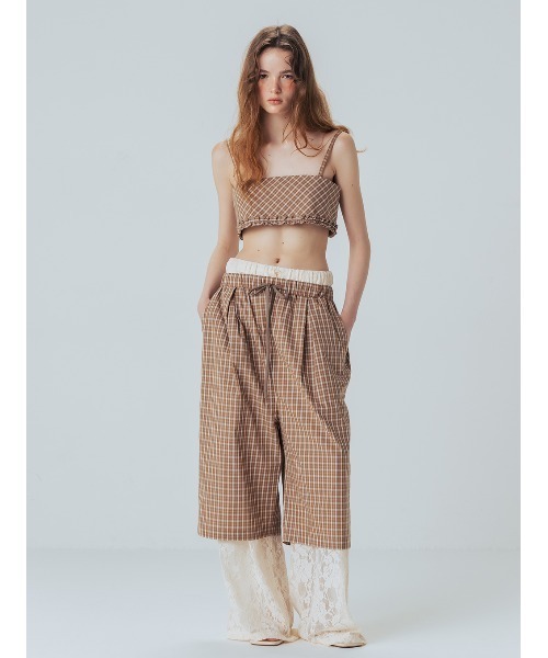 ELCHELE(エルチェレ)の「LACE WIDE PANTS(その他パンツ・レディース・オフホワイト/ブラック/ベビーピンク・36/38)」の9枚目の写真