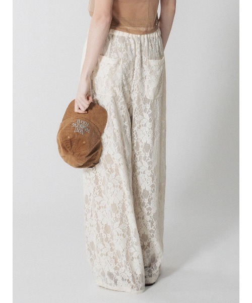 ELCHELE(エルチェレ)の「LACE WIDE PANTS(その他パンツ・レディース・オフホワイト/ブラック/ベビーピンク・36/38)」の6枚目の写真