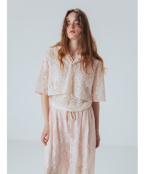 ELCHELE(エルチェレ)の「LACE WIDE PANTS(その他パンツ・レディース・オフホワイト/ブラック/ベビーピンク・36/38)」の11枚目の写真