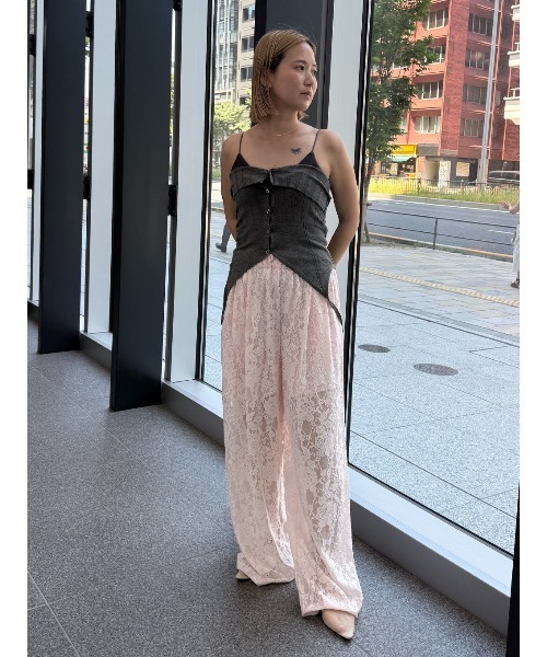 ELCHELE(エルチェレ)の「LACE WIDE PANTS(その他パンツ・レディース・オフホワイト/ブラック/ベビーピンク・36/38)」の15枚目の写真