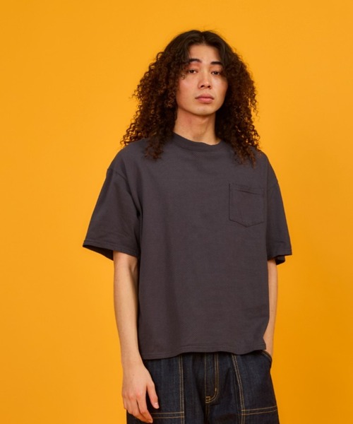 WALLA WALLA SPORT(ワラワラスポーツ)の「U.S. MADE BIRDSEYE MESH POCKET TEE / ユーエス メイド バーズアイ メッシュ ポケット ティー(Tシャツ/カットソー・レディース・ホワイト/ダークブラウン/スミクロ/トップグレー・MEDIUM/LARGE/X-LARGE/SMALL)」の5枚目の写真