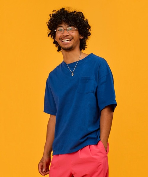 WALLA WALLA SPORT(ワラワラスポーツ)の「U.S. MADE BIRDSEYE MESH POCKET TEE / ユーエス メイド バーズアイ メッシュ ポケット ティー(Tシャツ/カットソー・レディース・ホワイト/ダークブラウン/スミクロ/トップグレー・MEDIUM/LARGE/X-LARGE/SMALL)」の7枚目の写真