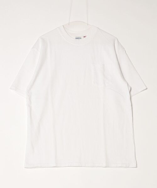 WALLA WALLA SPORT(ワラワラスポーツ)の「U.S. MADE BIRDSEYE MESH POCKET TEE / ユーエス メイド バーズアイ メッシュ ポケット ティー(Tシャツ/カットソー・レディース・ホワイト/ダークブラウン/スミクロ/トップグレー・MEDIUM/LARGE/X-LARGE/SMALL)」の14枚目の写真