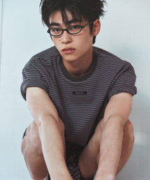 DRUNKTXT（ドランクテキスト）の「Stripe Tee Gray（Tシャツ/カットソー）」