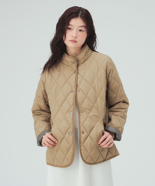 BEAMS HEART（ビームスハート）の「フード キルティング ブルゾン（ブルゾン・レディース・ネイビー/ベージュ/オリーブ・SMALL/LARGE/MEDIUM）」の2枚目の写真