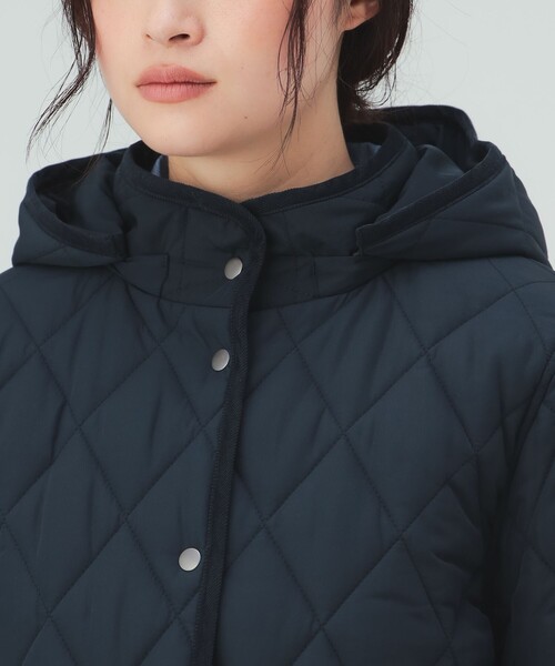 BEAMS HEART（ビームスハート）の「フード キルティング ブルゾン（ブルゾン・レディース・ネイビー/ベージュ/オリーブ・SMALL/LARGE/MEDIUM）」の5枚目の写真