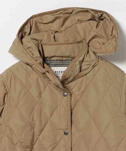 BEAMS HEART（ビームスハート）の「フード キルティング ブルゾン（ブルゾン・レディース・ネイビー/ベージュ/オリーブ・SMALL/LARGE/MEDIUM）」の12枚目の写真