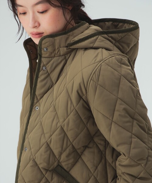 BEAMS HEART（ビームスハート）の「フード キルティング ブルゾン（ブルゾン・レディース・ネイビー/ベージュ/オリーブ・SMALL/LARGE/MEDIUM）」の3枚目の写真