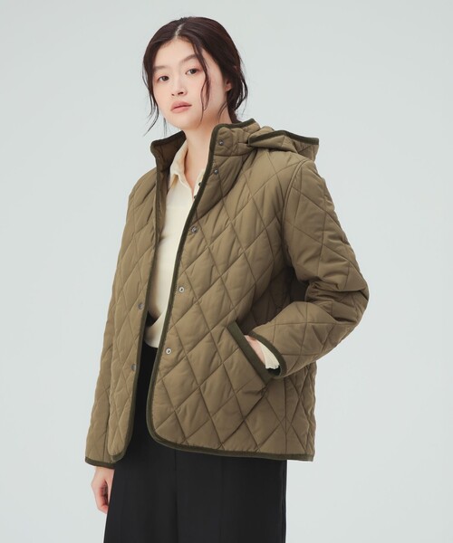 BEAMS HEART（ビームスハート）の「フード キルティング ブルゾン（ブルゾン・レディース・ネイビー/ベージュ/オリーブ・SMALL/LARGE/MEDIUM）」の4枚目の写真