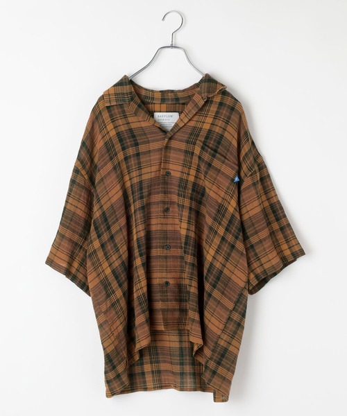 BAYFLOW(ベイフロー)の「エアライトリネンチェックシャツ(シャツ/ブラウス・メンズ・ブラウン/ブルー・MEDIUM/LARGE)」の20枚目の写真