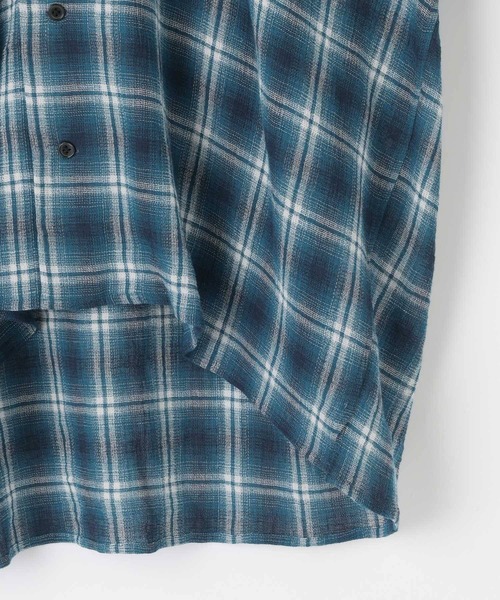 BAYFLOW(ベイフロー)の「エアライトリネンチェックシャツ(シャツ/ブラウス・メンズ・ブラウン/ブルー・MEDIUM/LARGE)」の13枚目の写真