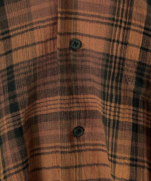 BAYFLOW(ベイフロー)の「エアライトリネンチェックシャツ(シャツ/ブラウス・メンズ・ブラウン/ブルー・MEDIUM/LARGE)」の21枚目の写真