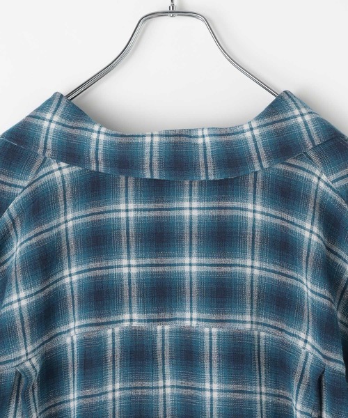 BAYFLOW(ベイフロー)の「エアライトリネンチェックシャツ(シャツ/ブラウス・メンズ・ブラウン/ブルー・MEDIUM/LARGE)」の11枚目の写真