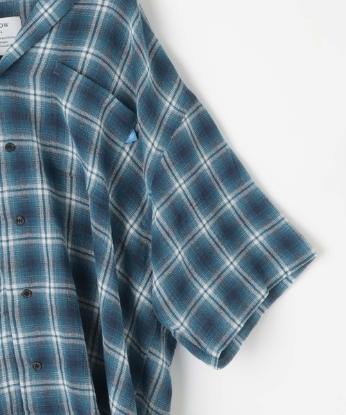 BAYFLOW(ベイフロー)の「エアライトリネンチェックシャツ(シャツ/ブラウス・メンズ・ブラウン/ブルー・MEDIUM/LARGE)」の12枚目の写真