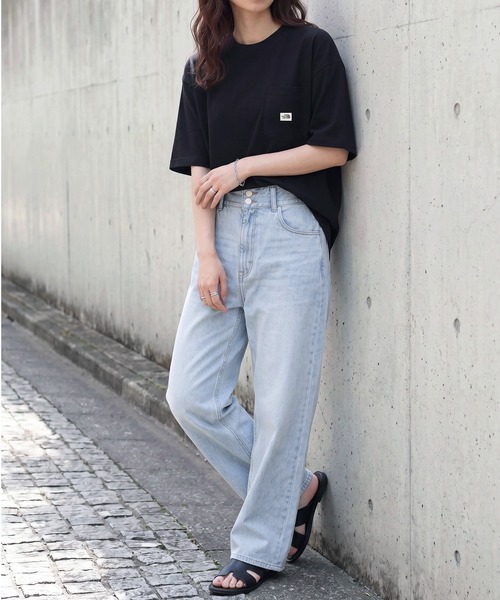 THE NORTH FACE(ザノースフェイス)の「【THE NORTH FACE】胸ポケロゴTシャツ POCKET S/S R/TEE(Tシャツ/カットソー・レディース・ホワイト/ブラック・S/M/L/XL/XXL)」の19枚目の写真