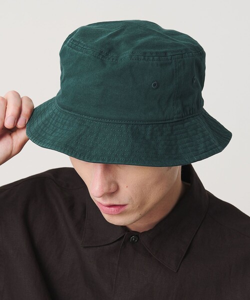 BEAUTY&YOUTH UNITED ARROWS(ビューティーアンドユースユナイテッドアローズ)の「コットン カラー バケット ハット(ハット・メンズ・ホワイト/ケリーグリーン/ブラック・FREE)」の4枚目の写真