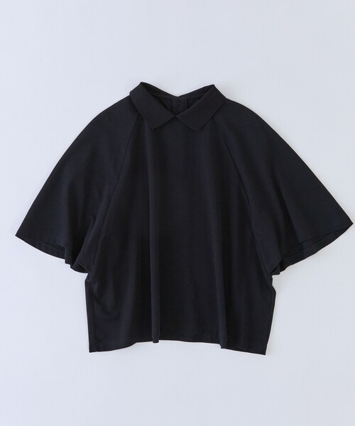 conges payes ADIEU TRISTESSE(コンジェ ペイエ アデュートリステス)の「ボックスシルエットポロシャツ(ポロシャツ・レディース・ブラック/グレー/ブラウン・FREE)」の2枚目の写真