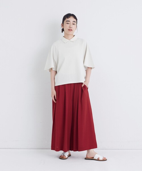 conges payes ADIEU TRISTESSE(コンジェ ペイエ アデュートリステス)の「ボックスシルエットポロシャツ(ポロシャツ・レディース・ブラック/グレー/ブラウン・FREE)」の5枚目の写真