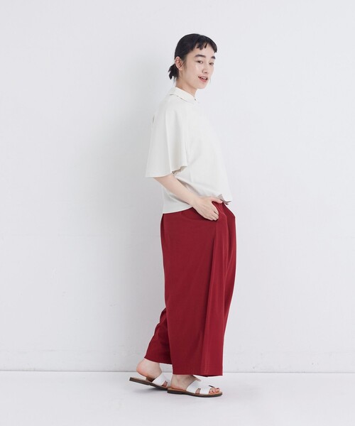 conges payes ADIEU TRISTESSE(コンジェ ペイエ アデュートリステス)の「ボックスシルエットポロシャツ(ポロシャツ・レディース・ブラック/グレー/ブラウン・FREE)」の4枚目の写真