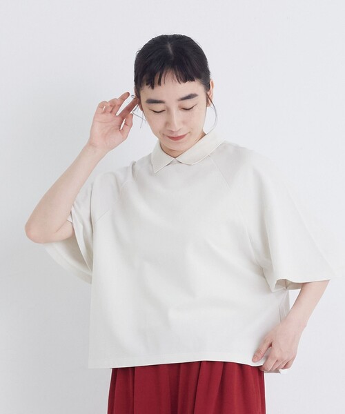 conges payes ADIEU TRISTESSE(コンジェ ペイエ アデュートリステス)の「ボックスシルエットポロシャツ(ポロシャツ・レディース・ブラック/グレー/ブラウン・FREE)」の7枚目の写真