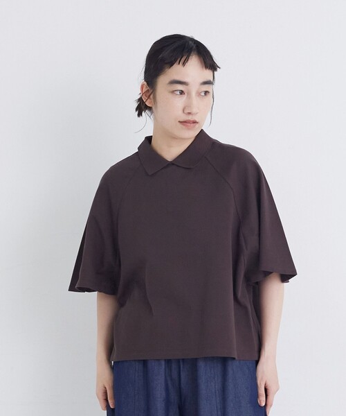 conges payes ADIEU TRISTESSE(コンジェ ペイエ アデュートリステス)の「ボックスシルエットポロシャツ(ポロシャツ・レディース・ブラック/グレー/ブラウン・FREE)」の14枚目の写真
