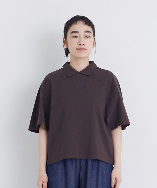 conges payes ADIEU TRISTESSE(コンジェ ペイエ アデュートリステス)の「ボックスシルエットポロシャツ(ポロシャツ・レディース・ブラック/グレー/ブラウン・FREE)」の15枚目の写真