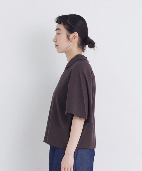 conges payes ADIEU TRISTESSE(コンジェ ペイエ アデュートリステス)の「ボックスシルエットポロシャツ(ポロシャツ・レディース・ブラック/グレー/ブラウン・FREE)」の16枚目の写真