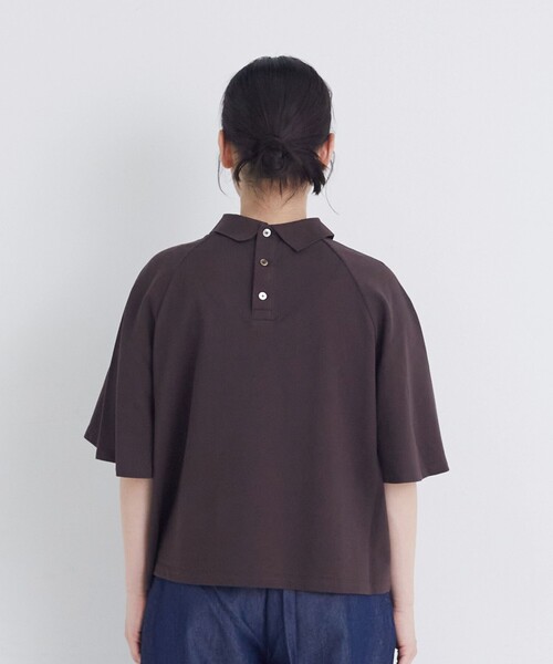 conges payes ADIEU TRISTESSE(コンジェ ペイエ アデュートリステス)の「ボックスシルエットポロシャツ(ポロシャツ・レディース・ブラック/グレー/ブラウン・FREE)」の17枚目の写真