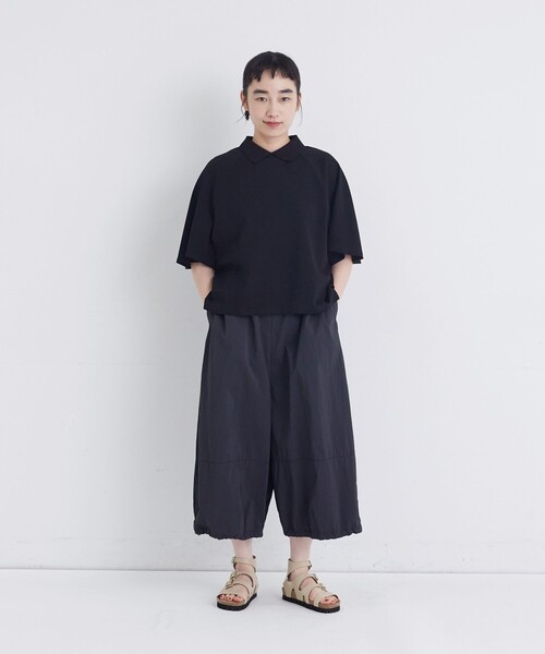 conges payes ADIEU TRISTESSE(コンジェ ペイエ アデュートリステス)の「ボックスシルエットポロシャツ(ポロシャツ・レディース・ブラック/グレー/ブラウン・FREE)」の18枚目の写真