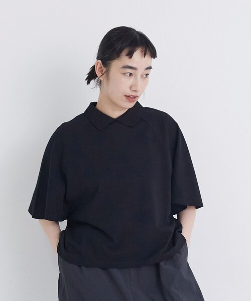conges payes ADIEU TRISTESSE(コンジェ ペイエ アデュートリステス)の「ボックスシルエットポロシャツ(ポロシャツ・レディース・ブラック/グレー/ブラウン・FREE)」の21枚目の写真