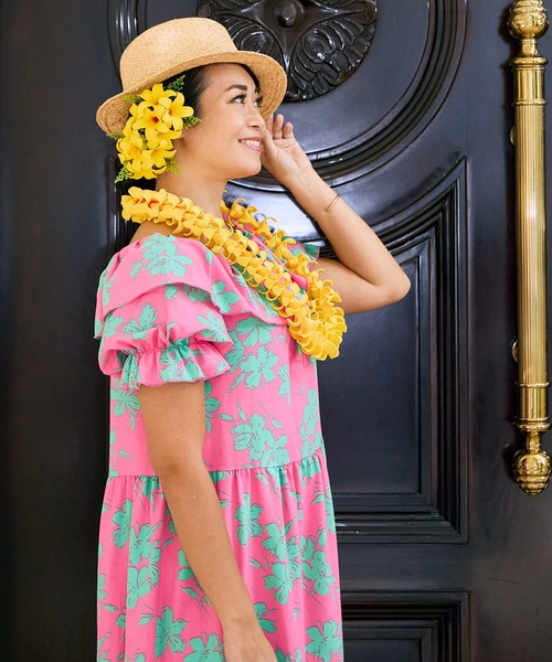 Maunaloa(マウナロア)の「【Maunaloa】クラシカルムームーワンピース(ワンピース・レディース・レッド/ターコイズブルー/ピンク・FREE)」の9枚目の写真