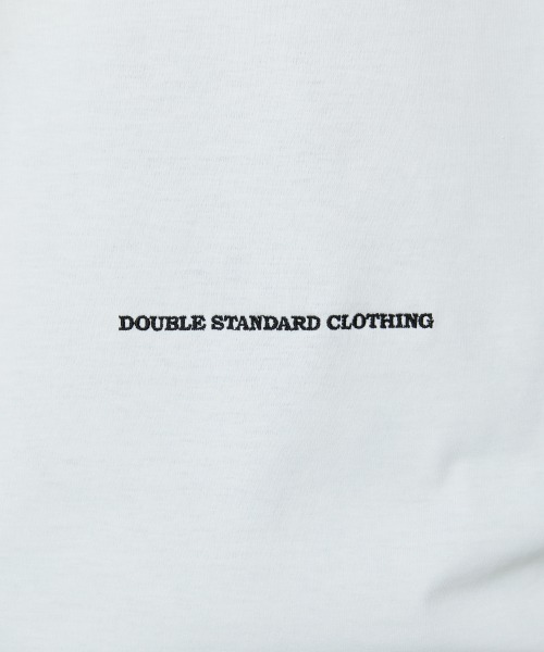 DOUBLE STANDARD CLOTHING（ダブルスタンダードクロージング）の「ハートフリル刺繍コットンTシャツ（WEB限定)（Tシャツ/カットソー・レディース・オフホワイト/ブラック・FREE）」の10枚目の写真