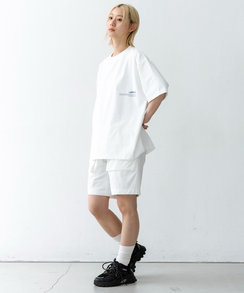 +phenix（プラスフェニックス）の「+phenix(プラスフェニックス)Outlast TYPOGRAPHY SHORT SLEEVE TEE / タイポグラフィ ショートスリーブTシャツ（Tシャツ/カットソー・メンズ・グレー/ブラック/ホワイト・M/L）」の20枚目の写真