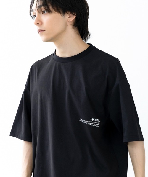 +phenix（プラスフェニックス）の「+phenix(プラスフェニックス)Outlast TYPOGRAPHY SHORT SLEEVE TEE / タイポグラフィ ショートスリーブTシャツ（Tシャツ/カットソー・メンズ・グレー/ブラック/ホワイト・M/L）」の13枚目の写真