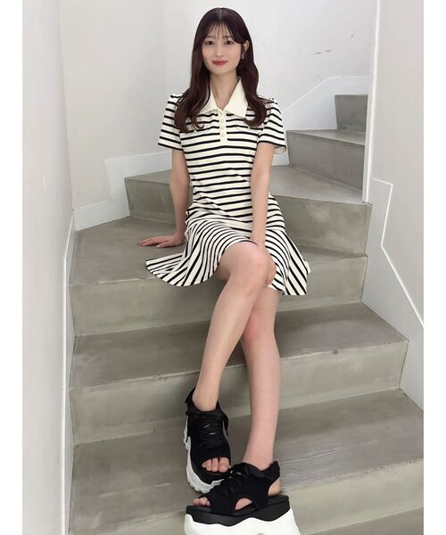 dazzlin(ダズリン)の「ハーフスリーブカットミニワンピース(ワンピース・レディース・ネイビー/ピンク/その他1・FREE)」の20枚目の写真