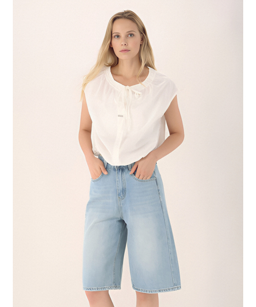 ACUD(アクド)の「Gather Ribbon Blouse _White(シャツ/ブラウス・レディース・オフホワイト・FREE)」の2枚目の写真