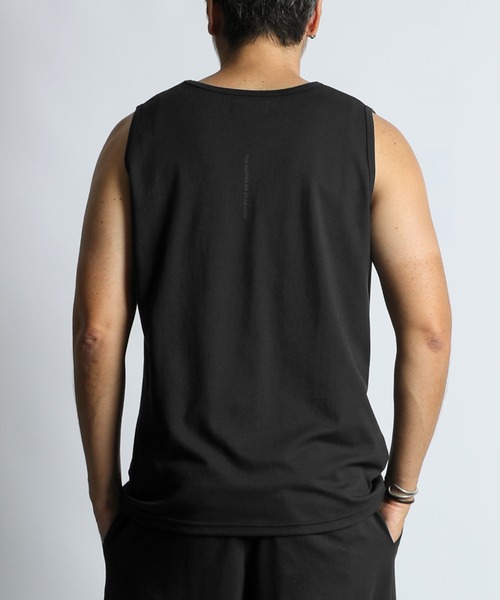 The DUFFER of ST.GEORGE(ザダファーオブセントジョージ)の「COOLMAX 2LAYERS TANK TOP:2層構造 吸水速乾クールマックス タンクトップ(タンクトップ・メンズ・ブラック/ホワイト/ブルーグレー・X-LARGE/LARGE/MEDIUM)」の7枚目の写真