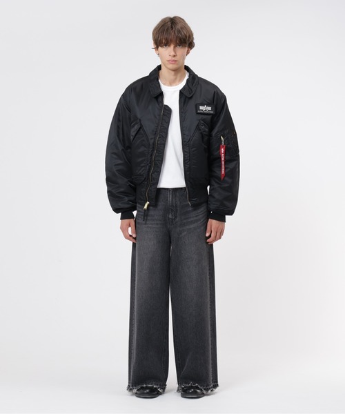 Alpha Industries(アルファインダストリーズ)の「Alpha Industries/アルファインダストリーズ/CWU 45/P HERITAGE FIT FLIGHT JACKET/CWU 45/Pヘリテージフィット フライトジャケット(ミリタリージャケット・メンズ・ブラック/ネイビー/セージグリーン・S/M/L/2XL/XL/XS)」の5枚目の写真