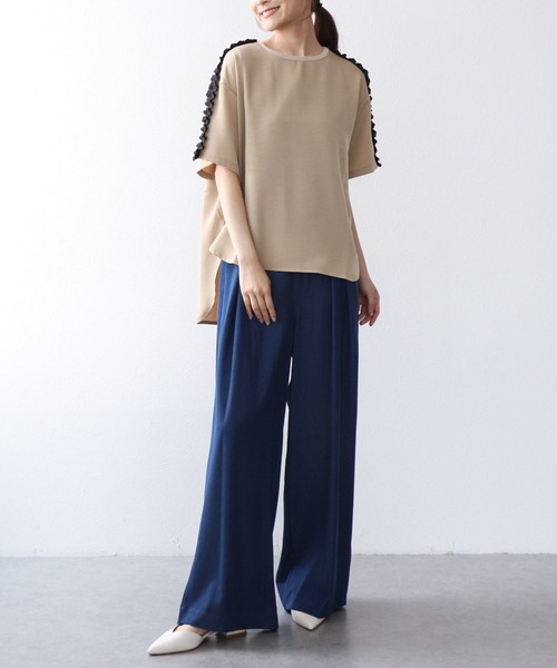 Jines（ジネス）の「テンセルデニム2タックワイドパンツ（デニムパンツ・レディース・ネイビー/ブラック/ターコイズブルー・38）」の12枚目の写真