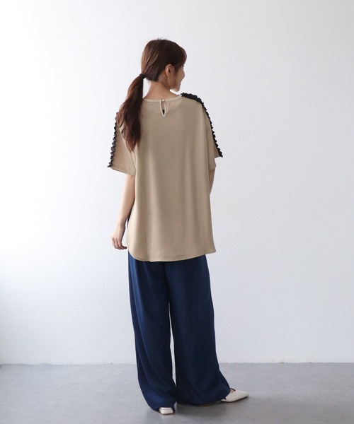 Jines（ジネス）の「テンセルデニム2タックワイドパンツ（デニムパンツ・レディース・ネイビー/ブラック/ターコイズブルー・38）」の15枚目の写真