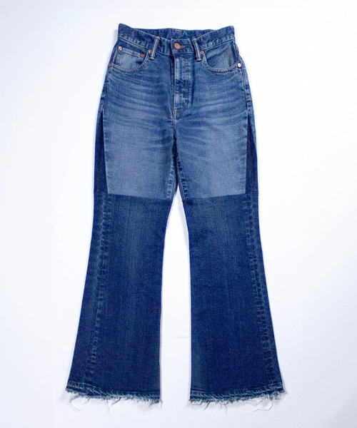 Sanca(サンカ)の「【AUTHEN】オーセン/ CIRCULAR DENIM FLARE LEG-REBUILD(レディース)(デニムパンツ・レディース・ブルー系その他・25inch/23inch/27inch)」の2枚目の写真