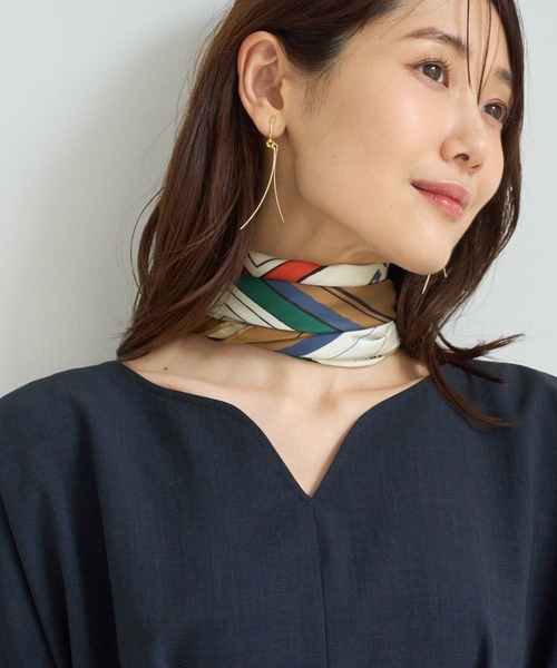 ROPE' PICNIC（ロペピクニック）の「PARIS Peaceful Scenery スカーフ 70cm（バンダナ/スカーフ・レディース・ボルドー/ブルー系その他/ブラウン系その他3・FREE）」の4枚目の写真