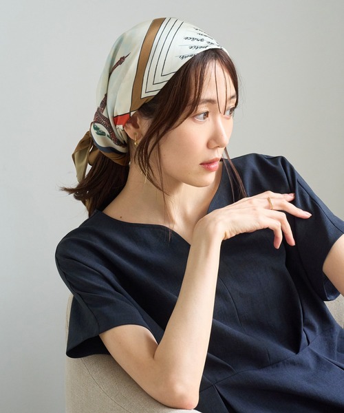 ROPE' PICNIC（ロペピクニック）の「PARIS Peaceful Scenery スカーフ 70cm（バンダナ/スカーフ・レディース・ボルドー/ブルー系その他/ブラウン系その他3・FREE）」の6枚目の写真
