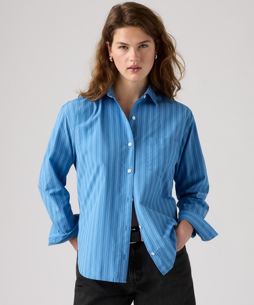 Levi's(リーバイス)の「Levi's/リーバイス ハーリー ボーイフレンドシャツ(シャツ/ブラウス・レディース・ブルー・XS/S/M)」の1枚目の写真