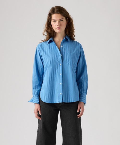 Levi's(リーバイス)の「Levi's/リーバイス ハーリー ボーイフレンドシャツ(シャツ/ブラウス・レディース・ブルー・XS/S/M)」の2枚目の写真