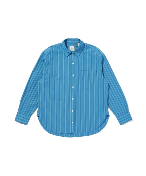 Levi's(リーバイス)の「Levi's/リーバイス ハーリー ボーイフレンドシャツ(シャツ/ブラウス・レディース・ブルー・XS/S/M)」の4枚目の写真