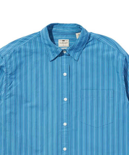 Levi's(リーバイス)の「Levi's/リーバイス ハーリー ボーイフレンドシャツ(シャツ/ブラウス・レディース・ブルー・XS/S/M)」の6枚目の写真