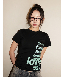 LETTERING T-SHIRT, BLACK