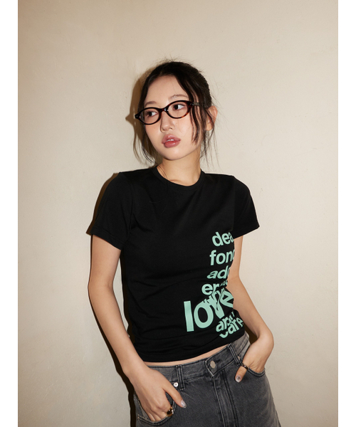 OAFISH(オアフィッシュ)の「LETTERING T-SHIRT, BLACK(Tシャツ/カットソー・レディース・その他・FREE)」の3枚目の写真
