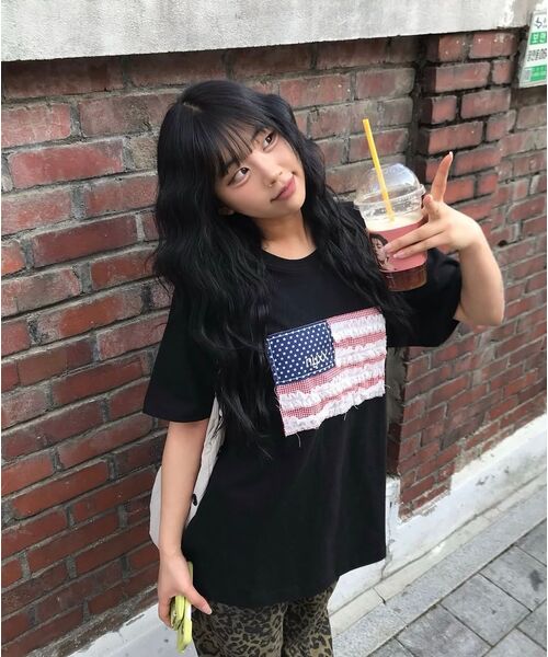 NYXX(エヌワイエックスエックス)の「TNSW FLAG TEE HEATHER GREY(Tシャツ/カットソー・レディース・その他・MEDIUM/SMALL)」の4枚目の写真